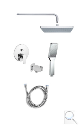 Sprchový systém SAT Project včetně podomítkového tělesa chrom SATBPSETPRO4. obr. 1