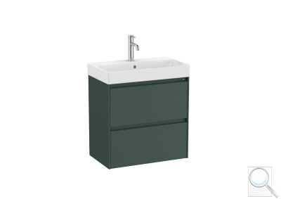 Koupelnová skříňka s umyvadlem Roca ONA 60x64,5x36 cm zelená mat ONA60ZK2ZZM. obr. 1