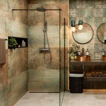 Metallo zelená koupelna