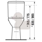 WC kombi, pouze mísa Jika Deep zadní odpad H8236180000001. Technický nákres 2 