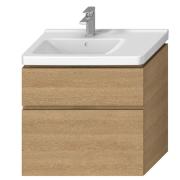 Koupelnová skříňka pod umyvadlo Jika Cubito 74x42,6x68,3 cm bílá, dub. dub, kód H40J4254035191&nbsp;