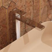 Vysoká umyvadlová baterie SIKO Elements bez výpusti bílá/chrom SIKOBSEL285DB. obr. 3&nbsp;