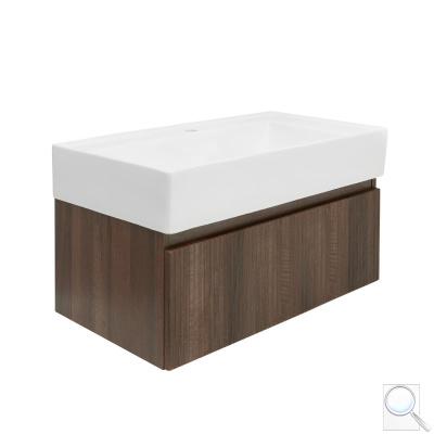 Koupelnová skříňka s umyvadlem SAT Evolution 78x30x44,8 cm ořech mat SATEVO80NAU2. obr. 1