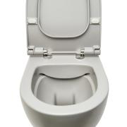 WC závěsné VitrA Sento SmoothFlush šedé včetně sedátka, zadní odpad 7848-076-0101. obr. 4&nbsp;