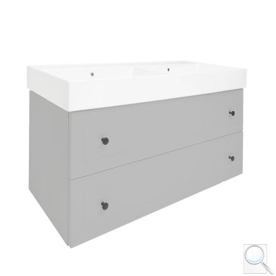 Koupelnová skříňka s dvojumyvadlem Naturel Forli 120x45x46 cm šedá mat FORLI120GMUSAT obr. 1