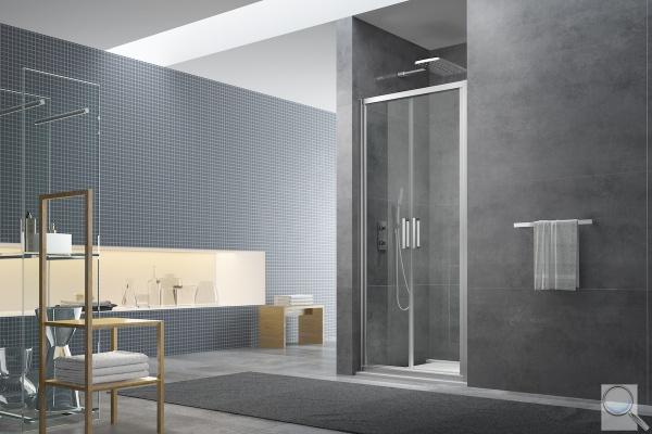 Sprchové dveře 80x195 cm, 90x195 cm, 100x195 cm SAT TEX chrom lesklý. 