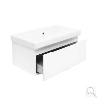 Koupelnová skříňka s umyvadlem SAT Evolution 78x30x44,8 cm bílá mat SATEVO80WMU1. obr. 1