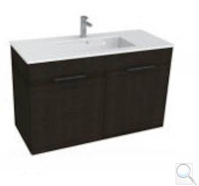 Koupelnová skříňka s umyvadlem Jika Cube 100x43x62,2 cm dub tmavý H4536511763021 obr. 1