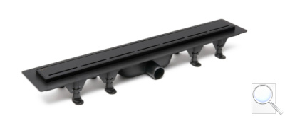 Sprchový žlab SAT 70 cm plast černý mat ZLAB70BL. obr. 1