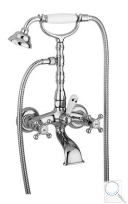 Vanová baterie Paffoni Belinda se sprchovým setem 150 mm chrom lesk FBLV022CR. obr. 1