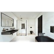 Umyvadlo SAT Infinitio 121,4x46,9 cm černá mat dva otvory pro baterii SATINF12046BKM. obr. 9