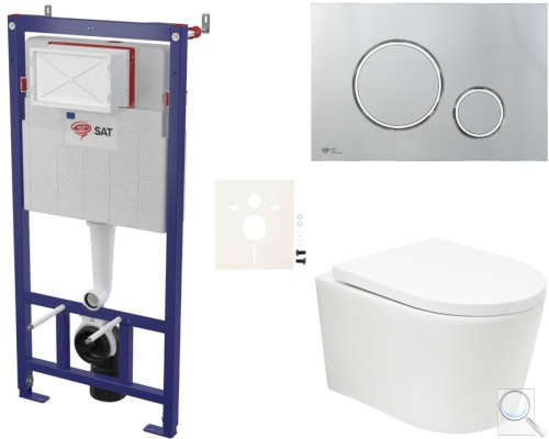Závěsný WC set do lehkých stěn / předstěnová SAT BREVIS SIKOSSBRTOR71K. obr. 1
