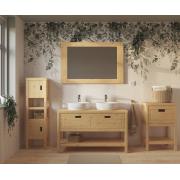 Koupelnová skříňka vysoká Naturel Country 40x130x30 cm přírodní COUNTRYV40LPNA. obr. 3 