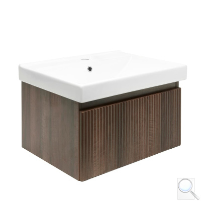 Koupelnová skříňka s umyvadlem SAT Evolution 58x30x44,8 cm ořech mat SATEVO60NAU1. obr. 1