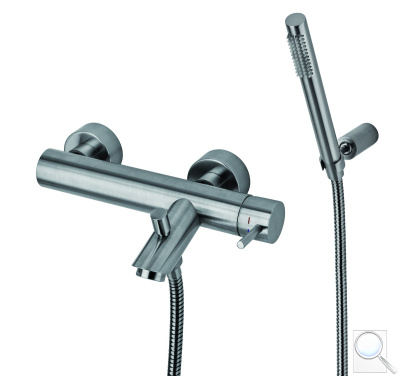 Vanová baterie Paffoni Light se sprchovým setem 150 mm nerez LIG023ST. 