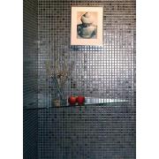 Skleněná mozaika Mosavit Metalico plata šedá.