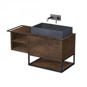 Koupelnová skříňka pod umyvadlo Naturel Oxo 110x58x50 cm měď mat OXO110P701ZKDLM (obr. 2)