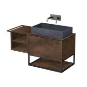 Koupelnová skříňka pod umyvadlo Naturel Oxo 110x58x50 cm měď mat OXO110P701ZKDLM. obr. 2 