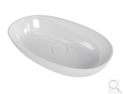 Umyvadlo na desku SAT Aula 60x36 cm bez otvoru pro baterii, bez přepadu SATAU6036. obr. 1