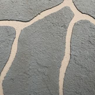 Kreativní omítky Baumit - Kamenný obklad vzorek č. 4.1  - Baumit CreativTop Trend Life 0852 + nástřik písku, Baumit CreativTop Fine Life 0924