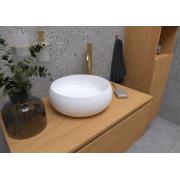 Vysoká umyvadlová baterie SAT Aurum bez výpusti broušená zlatá mat SATBAUR285BG. obr. 9