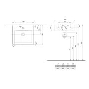 Umyvadlo Kolo Twins 50x46 cm otvor pro baterii uprostřed L51150000. obr. 5&nbsp;