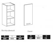 Koupelnová skříňka nízká Naturel Vario 30x29,6 cm VARIOKMPL30BI (obr. 3)