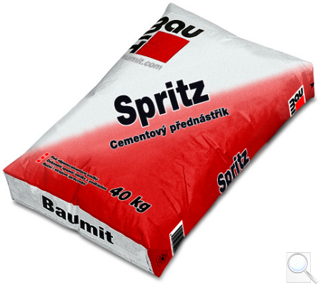 Cementový přednástřik Spritz Baumit. 