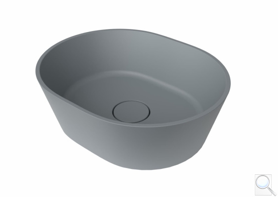 Umyvadlo na desku SAT Aula 47x38 cm světle šedá mat bez otvoru pro baterii, bez přepadu SATAU4738LG. obr. 1