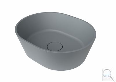 Umyvadlo na desku SAT Aula 47x38 cm světle šedá mat bez otvoru pro baterii, bez přepadu SATAU4738LG. obr. 1