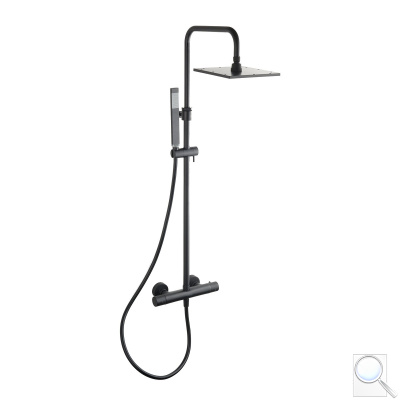 Sprchový systém SAT B-Way s termostatickou baterií černá SATBWSST. obr. 1