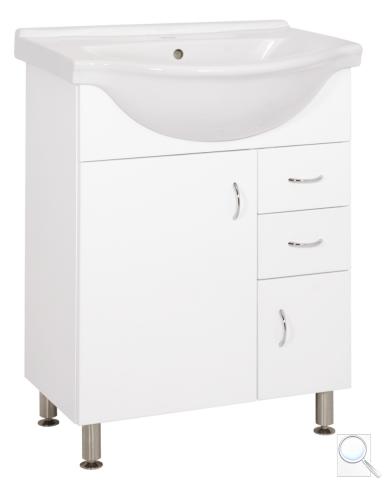 Koupelnová skříňka s umyvadlem Keramia Pro 65,8x51,4 cm bílá PRO65DV 