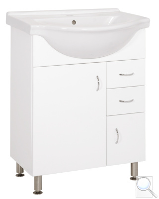 Koupelnová skříňka s umyvadlem Keramia Pro 65,8x51,4 cm bílá PRO65DV.