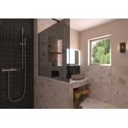 Sprchová zástěna SAT Walk-in 100x100 cm na sníženou příčku černá SATBWIS100KSPRC. (8)