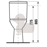 WC kombi, pouze mísa Jika Deep zadní odpad H8236160000001. Technický nákres (1)