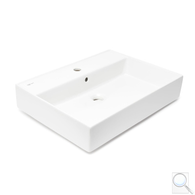 Umyvadlo SAT Infinitio 60,5x46,5 cm otvor pro baterii uprostřed bílá SATINF6046. obr. 1