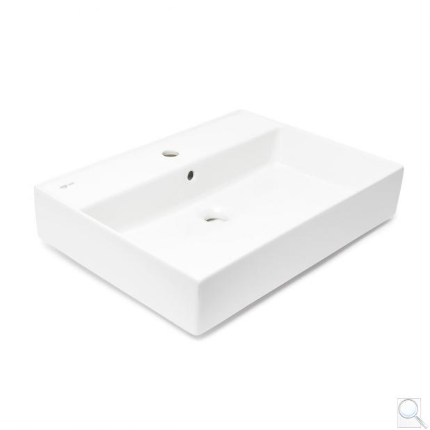 Umyvadlo SAT Infinitio 60,5x46,5 cm otvor pro baterii uprostřed bílá SATINF6046 obr. 1