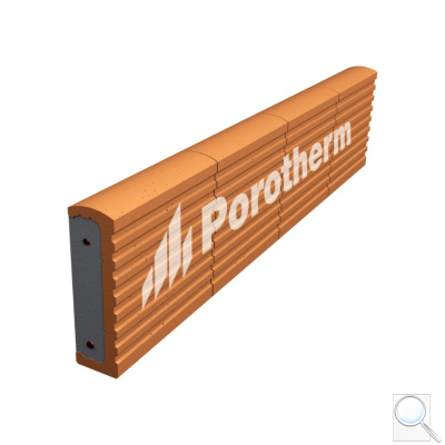 Překlad Porotherm KP 7 100 - 350 cm - Keramické nosné. 3D model Porotherm lintel KP 7