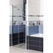 Sprchové dveře 80x195, 90x195, 100x195 cm SAT SK chrom lesklý. Dekor transparent 
