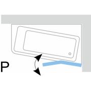 Vanová zástěna 10CVS2. Schéma posuvu