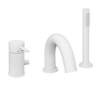 Vanová baterie Paffoni Light se sprchovým setem bílá mat LIG047BO