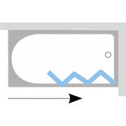 Vanová zástěna skládací Ravak Supernova pětidílná VS5. Schéma posuvu