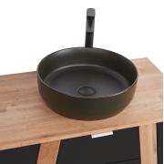 Koupelnová skříňka pod umyvadlo na desku Naturel Home 80x73x46 cm ořech/černá mat HOMEUMDC. obr. 8&nbsp;