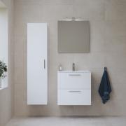 Koupelnová sestava s umyvadlem zrcadlem a osvětlením Vitra Mia 59x61x39,5 cm bílá lesk MIASET60B (obr. 9)