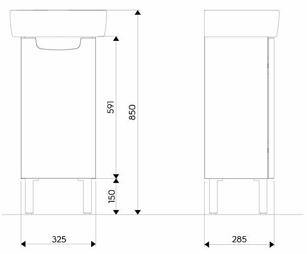Koupelnová skříňka s umyvadlem 75 cm