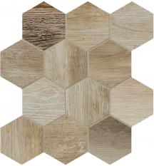 Dlažba Dom Barn Wood beige hexagon