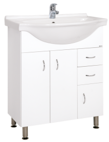 Koupelnová skříňka s umyvadlem Keramia Pro 70,5x50,5 cm bílá PRO70DV