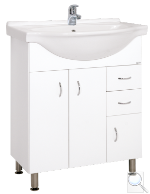 Koupelnová skříňka s umyvadlem Keramia Pro 70,5x50,5 cm bílá PRO70DV 