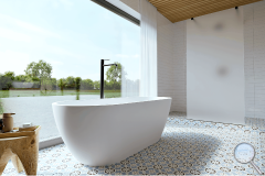 Koupelna Ribesalbes Ocean. koupelna-ocean-minimalismus-skandin-vsk-patchwork-s-vanou-s-walk-in-003