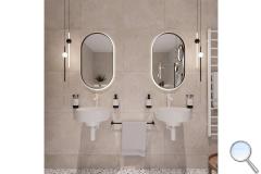 Koupelna Ravak - SIKO-koupelna-terrazzo-v-minimalismu-v-bile-a-bezove-se-stojici-vanou-Ravak-001